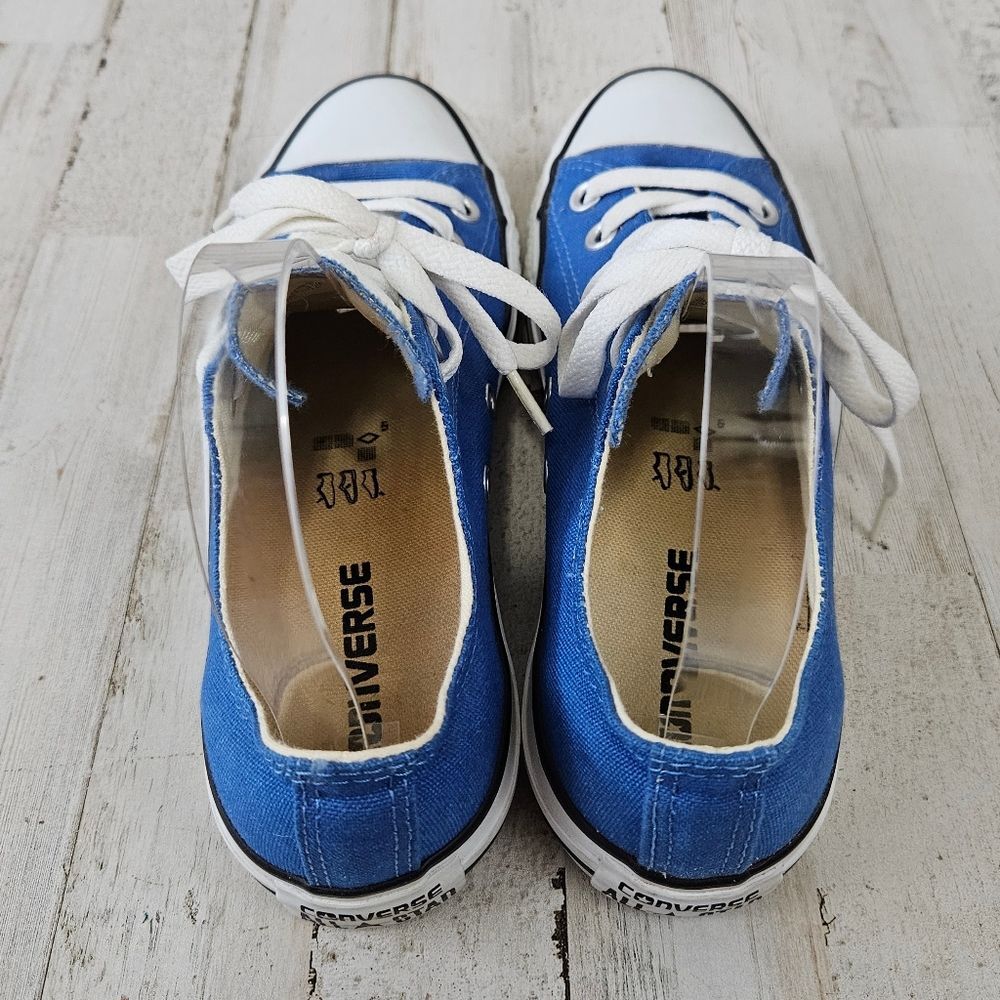 Converse All Star Blue And White Low Top Sneaker Shoes womens size 7 - Picture 4 of 7
